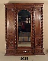 Kleider bzw. Vielzweckschrank, deutsch, um 1880/85, typischer franzÖsischer Renaissance stil, mit Barockelementen, Nußbaum massiv, ...