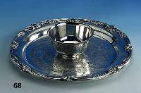 Saucen- und FrÜchteschale, Silber plated, USA, New York, um 1900/10, WM Rogers, grav., Barockstil, schwere Ausf., l. Gebr.-Sp.