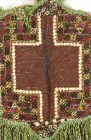 Sattelauflage, Uzbekestan, um 1920, ca. 50 x 46 cm, SchÄtzwert: 650.- EURO, EHZ: 2