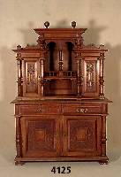 Vielzweckschrank, deutsch, um 1880/1900, Historismus, Korpus Weichholz/Hartholz, zum grÖßten Teil auf Rahmen gearbeitet, TÜrinlets mit reicher ...