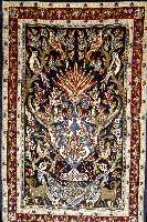 Esfahan fein, Persien, ca. 10 Jahre, Korkwolle mit und auf Seide, ca. 107 x 70 cm, SchÄtzwert: 1150.- EURO, ca. 1,0 Mio. Kn/qm, EHZ: 1-2