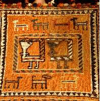 Gaschgai Tasche, Persien, ca. 40 Jahre, Wolle auf Wolle, ca. 30 x 25 cm, EHZ: 2, BesticktSchÄtzwert: 650 EURO.