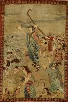 Ghom Seide, Persien, ca. 30 Jahre, Naturseide mit ca 10% Wolle, ca. 116 x 80 cm, SchÄtzwert: 3200.- EURO, ca. 900.000 Kn/qm, selten, EHZ: 1-2
