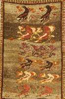 Gabbeh, Persien, ca. 50 Jahre, Wolle auf Wolle, ca. 134 x 98 cm, SchÄtzwert: 650.- EURO, EHZ: 3