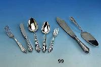 75-teiliges WMF Besteck, FÄchermuster, 90er bzw. 100er Silberauflage, bestehend aus, 12 Messer, 12 Gabeln, 12 LÖffel, 5 MenÜlÖffel, 10 ...