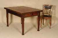 Ausziehtisch, deutsch, um 1900/04, Jugend- stil, Korpus Weichholz, Buche und Eiche massiv , Eichefurnier, flÄchig verlegt, schÖne Maserung, ...