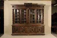 BÜcher- bzw. Vielzweckschrank, deutsch, um 1900/10, komplett auf Rahmen gearbeitet, hohe handwerkliche QualitÄt, in sich doppelt bzw. 3-fach ...