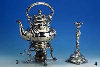 KerzenstÄnder, deutsch um 1900, 800er Silber, reiner Barockstil mit Rokokoeinschlag, mit reicher Ornamentik, florale Verzierung, H. ca. 26 cm