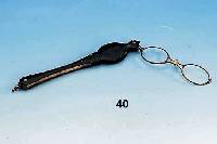 Lorgnon deutsch um 1840/50, Schildpatt, Metall vergoldet, sammelwÜrdig