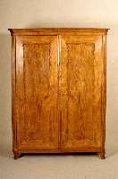 Schrank, deutsch, um 1870, Esche massiv, zweitÜrig, zerlegbar, Alters- und Gebrauchs- spuren, ca. 180x139x64 cm