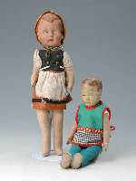 Puppe, Hanna Kruse, um 1964-70, Gummi- kÖrper, dunkelbraune Haare, H. ca. 27 cm, l. bespielt, selten