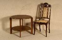 6 StÜhle, deutsch, um 1880, Eiche massiv, im gothischen Stil, leicht gebogene Hochbeine, Sitz und RÜcken mit Korbgeflecht, z.T. erneuert, guter ...