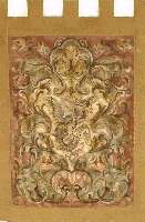Petit point Wappenfahne, um 1920, ca. 100 x 70 cm, SchÄtzwert: 950.- EURO, EHZ: 2