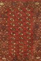 Torkmene, Turkmenistan, um 1940, Wolle auf Wolle, ca. 192 x 143 cm, EHZ: 3-4,SchÄtzwert: 1100.-Euro
