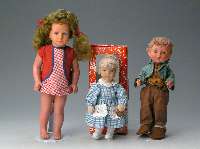 Puppe, Hummel-GÖbel, 1960-62, Haare model- liert, Vinyl-Kopf und -kÖrper, H. ca. 29 cm