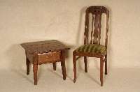 Beistelltisch, im englischen Stil von 1910, Eiche massiv, 1 Schublade, wohnfertig, ca. 51x60x60 cm
