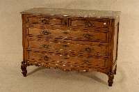 WÄschekommode, Frankreich, um 1900, Louis- Philippe, Eiche massiv, 5 SchÜbe, geschnitzte Beine in geschwungener Form, SchÜbe mit profiliertem ...