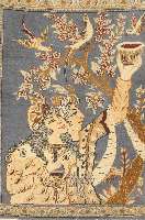 Ghom, Persien, ca. 60 Jahre, Flor Wolle mit Seide, ca. 82 x 70 cm, SchÄtzwert: 600.- EURO, EHZ: 2