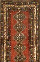 Kasak, SÜdwest Kaukasus Russland, Ende 19.jh., Wolle auf Wolle, ca. 195 x 95 cm, SchÄtzwert: 3200.- EURO, EHZ: 2-3 Naturfarben.