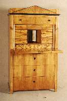 SchranksekretÄr, mitteldeutsch/wohl Berlin, um 1810/20, Empirestil, Korpus Weichholz, durchgehendes ausgesuchtes Kirschbaumfurnier, z.T. ...