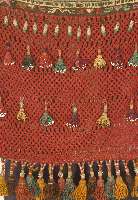 Zelttasche, Turkmenistan, um 1900, Wolle mit Stickerei, ca. 47 x 45 cm, Schätzwert: 800.- EURO, Quastenabhängungen, EHZ: 2