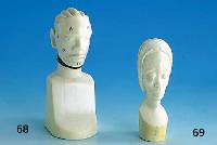 BÜste, Ostafrika 60er Jahre, Elfenbein, Frauendarst., vollplastisch, H. ca. 13 cm