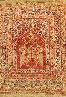 Konya Gebetsteppich, Türkei, um 1900, Wolle auf Wolle, ca. 184 x 138 cm, Schätzwert: 2900.- EURO, EHZ: 3, Kelim zum teil beschädigt