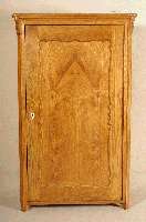 Schrank, deutsch, um 1850, Esche, eintÜrig, Alters- und GebrauchsschÄden, TÜr verzogen, ca. 167x101x49 cm