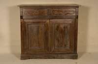 Vielzweckschrank, deutsch, um 1900, Weichholz, dunkel gebeizt, Bauart wie Vertiko, 2 SchÜbe im Kopfteil, 2-tÜrig, EinlegebÖden sekundÄr, ...