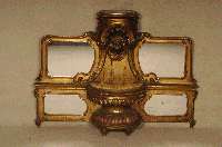 Spiegelaufsatzteil, deutsch, um 1800, Barock , Buche, goldfarben gefasst, reichhaltige Stuckarbeiten, sehr dekorativ, wohl ursprÜnglich aus ...