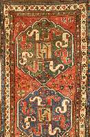 Wolkenband Kazak Antik, Sog.Chond Zoresk.Zen Kaukaus, um 19.Jh, Feine Glanzreiche Wolle, ca. 249 x 139 cm,Ehz 2 Schätzwert: 8000.- EURO, Natur ...