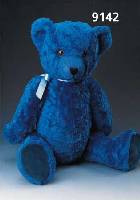 Großer Schuco-BÄr, ca. 80er Jahre, blauer Mohair, limitierte Auflage von 333 StÜck, hier No. 82, mit Spieluhr im Innern, Fkt. nicht geprÜft, ...