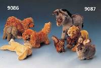 Konvolut Steiff-Tiere, 50er/60er Jahre, Dackel Waldi, mit Knopf und Fahne, Pekinese Peky, mit orig. Etikett, BÄr Floppy Zotty, mit orig. Etikett, ...