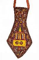 Krawatte, Uzbekistan, um 1920, Seidenbestickt, LÄnge 25cm, SchÄtzwert: 750.- EURO, EHZ: 2