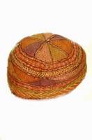 SteppmÜtze, Uzbekistan, um 1930, Baumwolle Seidenbestickt, SchÄtzwert: 700.- EURO, Ehz: 2