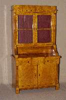 KÜchen- bzw. Eßzimmerschrank, deutsch, um 1920 , Biedermeierstil, Korpus Weichholz, Birkefurnier, Schrank aus mehreren alten Teilen aufgebaut, ...
