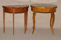 Tisch, im Biedermeierstil, Korpus Weichholz, Kirschbaumfurnier in Sternform, 4 schÖne elegante eckige Beine, praktisches MÖbel, vielfach ...