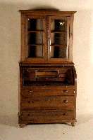 AufsatzsekretÄr, deutsch/Westfalen, um 1860, Eiche massiv, 3-schÜbig, Ausziehplatte, Innenleben mit vielen FÄchern und 7 Schubladen , original ...
