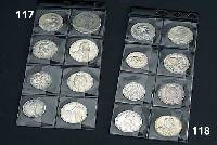 Konvolut 8 SilbermÜnzen, 2 x 5 Mark: 1876 E Albert KÖnig von Sachsen; 1914 A Wilhelm II Deutscher Kaiser KÖnig von Preussen;4 x 3 Mark: 1911 F ...