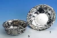 Anbietschale, deutsch, SchwÄbisch-GmÜnd um 1900, 800er Silber, Barockstil, Meistermarke Otto Wolter, ca. 355 g, H ca. 5 cm, D ca. 28 cm