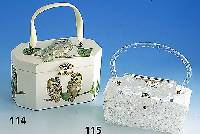 Handtasche, Kunststoff, 50er Jahre, Label: Annie Laurie Originals Palm Beach, erhabener bt. eingefÄrbter Eulendekor, Schließe Metall vergoldet, ...
