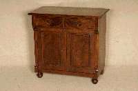 Halbschrank, deutsch, um 1880/90, GrÜnderzeit, Korpus Weichholz, Wurzelfurnier z.T. gespiegelt, auf Rahmen gearbeitet, aufgesetzte Leisten, ...