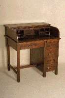 RollsekretÄr, deutsch, um 1910, Eiche massiv, Eichefurnier, eine Seite mit 4 Schubladen, strenge FÜße, Zentralverriegelung, Funktion nicht ...