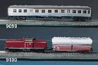 Zug-Set "Regionalbahn(?)", MÄrklin, Spur HO, 2. HÄlfte 20. Jh., bestehend aus Triebwagen Nr. 4257, 3 Großraumwagen (2. Klasse) Nr. ...