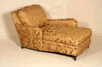 Chaiselongue, deutsch, 30er Jahre, lose Kissen, asymetrische Armlehnen, DamastbezÜge 50er Jahre, beste Verarbeitung, außerordentlich bequem, ...