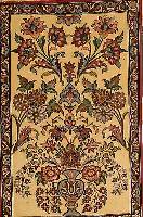 Esfahan fein, Persien, ca. 40 Jahre, Korkwolle mit Seide, ca. 91 x 60 cm, SchÄtzwert: 1200.- EURO, ca. 900.000 Kn/qm, EHZ: 1-2