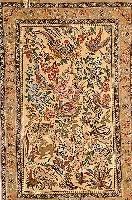 Esfahan fein, Persien, ca. 30 Jahre, Korkwolle mit Seide, ca. 106 x 71 cm, SchÄtzwert: 1350.- EURO, ca. 950.000 Kn/qm, EHZ: 1-2