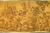 Gewebte Stoff, nach Tenieryd Frankreich, um 1890, ca. 252 x 142 cm, SchÄtzwert: 1400.- EURO, ( Im Rahmen), EHZ: 2