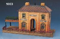 Bahnhof, MÄrklin, um 1912/14, Blech, handlackiert, keine sekundÄren Über- arbeitungen, feine farbliche Abstimmung, Kerzenbeleuchtung, Marke, ...