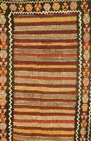 Kaukasischer Streifenkelim, Azerbaidschan, um 1900, Wolle auf Wolle, ca. 196 x 112 cm, SchÄtzwert: 1500.- EURO, Naturfarben, sehr fein, EHZ: 2